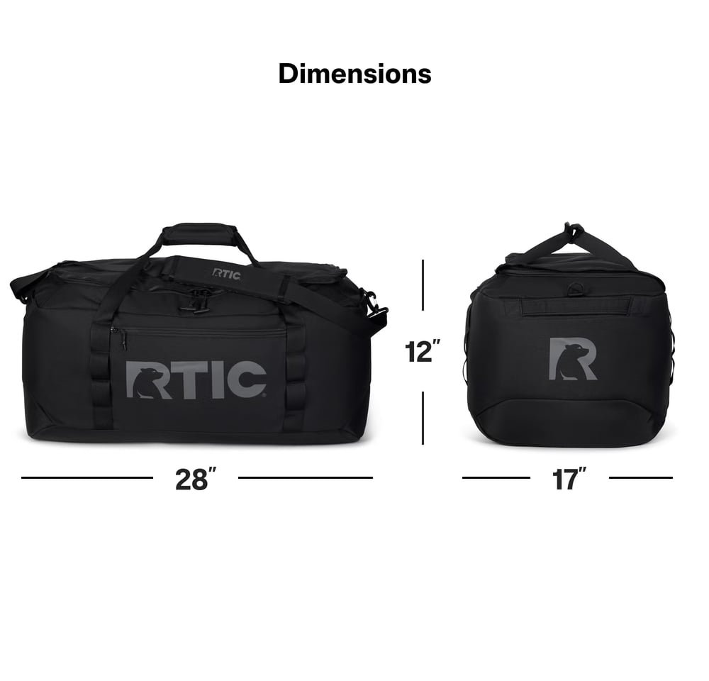 RTIC For Outdoor Road Trip Duffle Bag-Black - Image 10