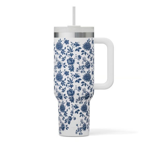 RTIC For Outdoor Road Trip Tumbler - Blue Bouquet - Image 7