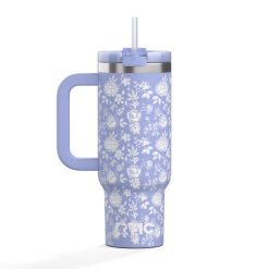 RTIC For Outdoor Road Trip Tumbler - Periwinkle Bouquet