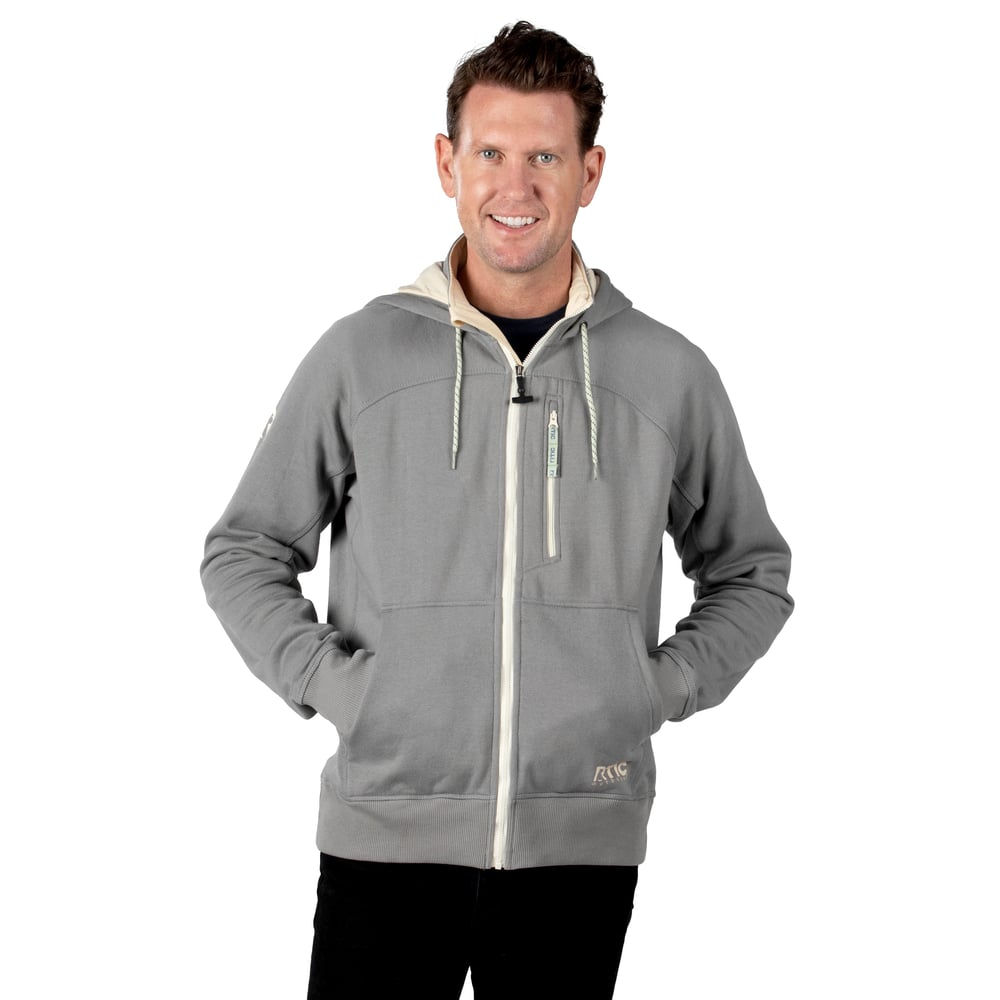 RTIC For Outdoor Men's Water-Repellent Full-Zip Hoodie-Granite - Image 3
