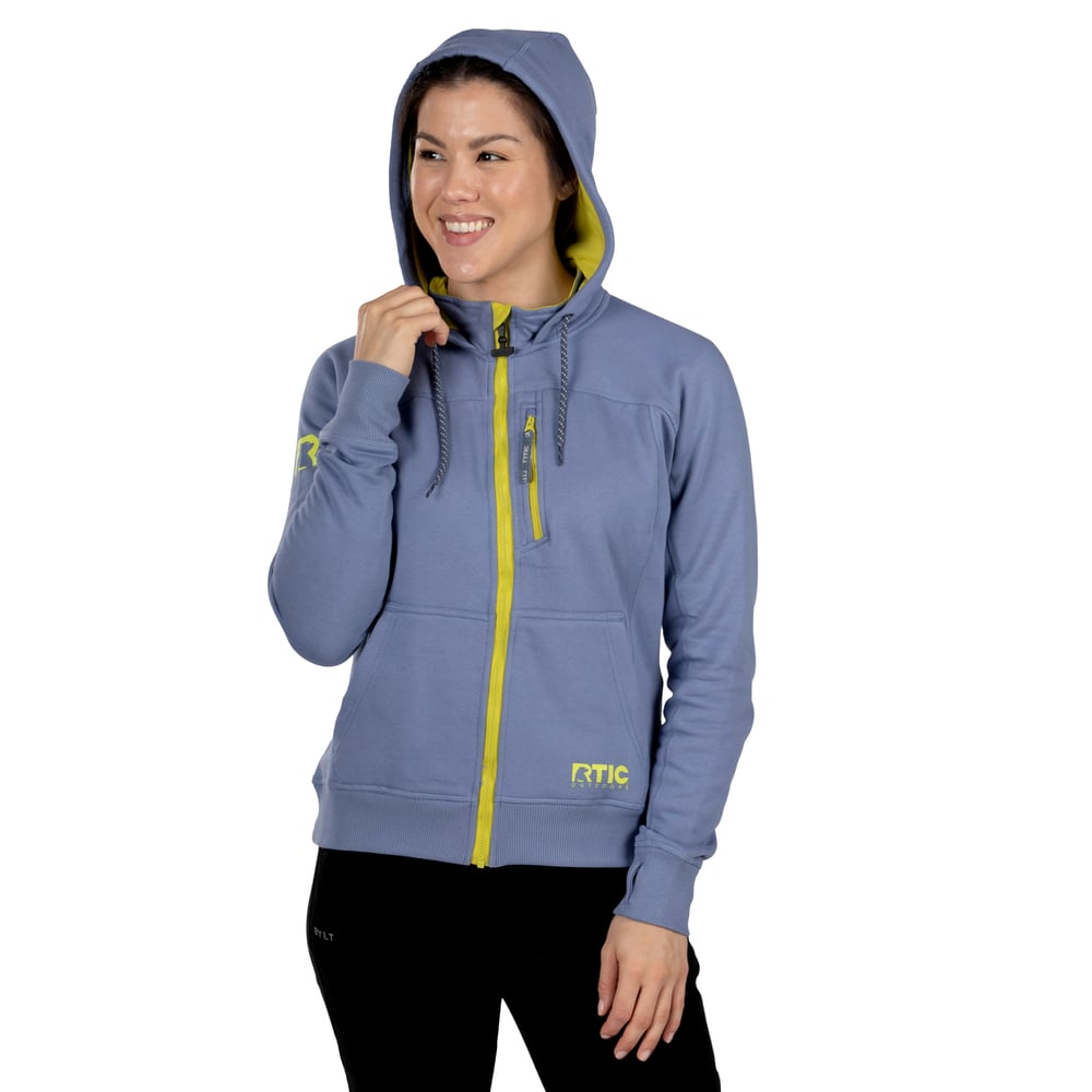 RTIC For Outdoor Women's Water-Repellent Full-Zip Hoodie-Cobalt - Image 5