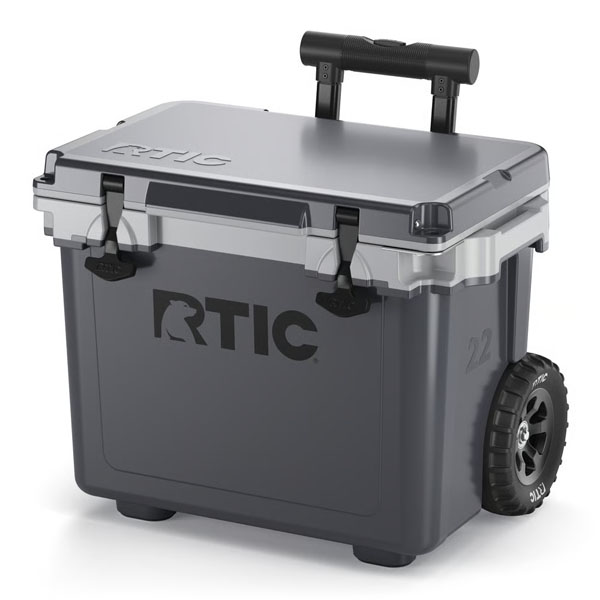 RTIC Insulated 22 QT Ultra-Light Wheeled Cooler - Dark Grey & Cool Grey