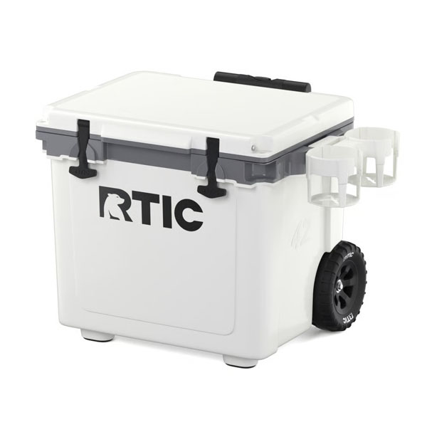 RTIC Insulated 42 QT Ultra-Light Wheeled Cooler - White & Grey - Image 10