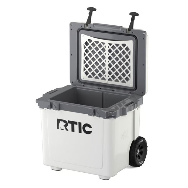 RTIC Insulated 42 QT Ultra-Light Wheeled Cooler - White & Grey - Image 3