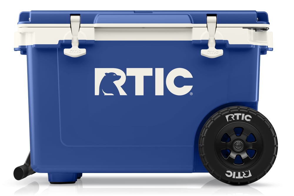 RTIC For Outdoor 52 QT Ultra-Light Wheeled Cooler - Cobalt & White - Image 2