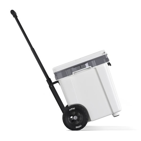 RTIC Insulated 42 QT Ultra-Light Wheeled Cooler - White & Grey - Image 7