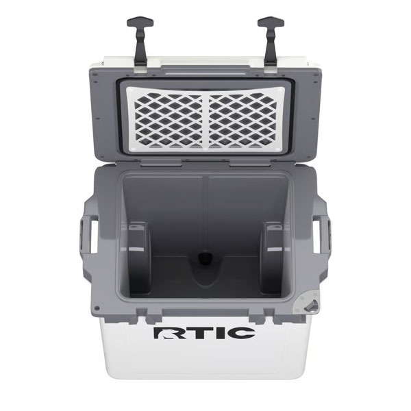 RTIC Insulated 42 QT Ultra-Light Wheeled Cooler - White & Grey - Image 6