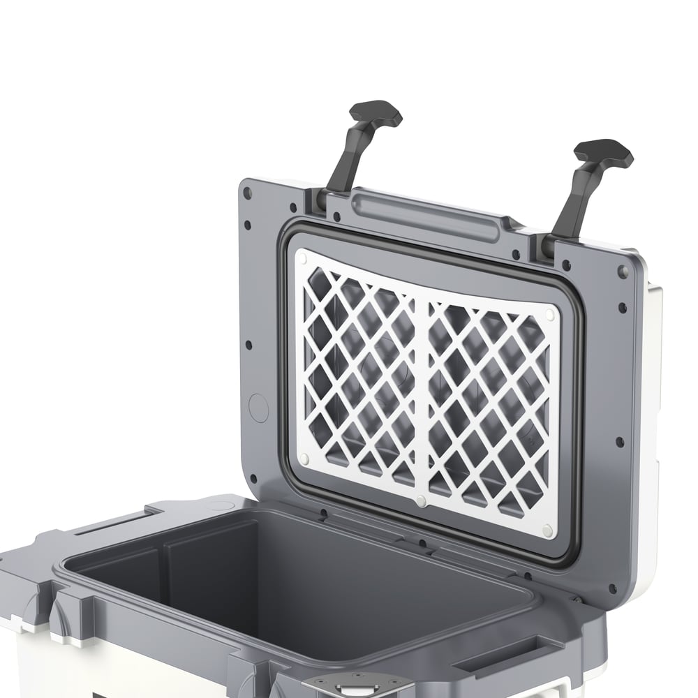 RTIC For Outdoor 22 QT Ultra-Light Wheeled Cooler - White & Grey - Image 10
