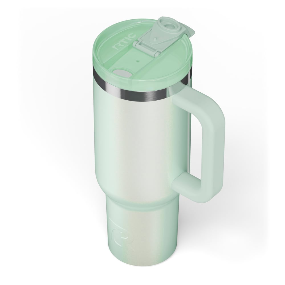 RTIC For Outdoor Road Trip Tumbler - Fresh Mint Glitter - Image 5