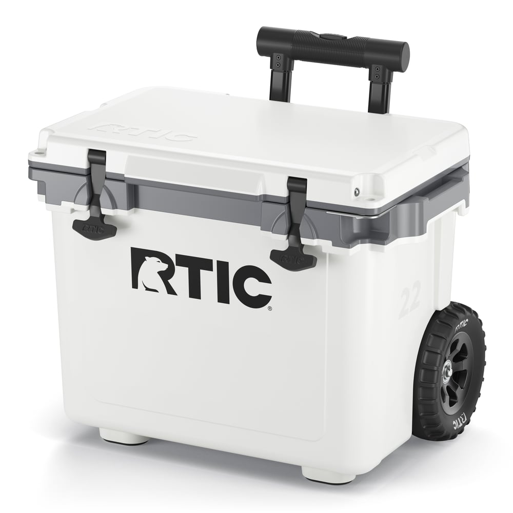 RTIC For Outdoor 22 QT Ultra-Light Wheeled Cooler - White & Grey