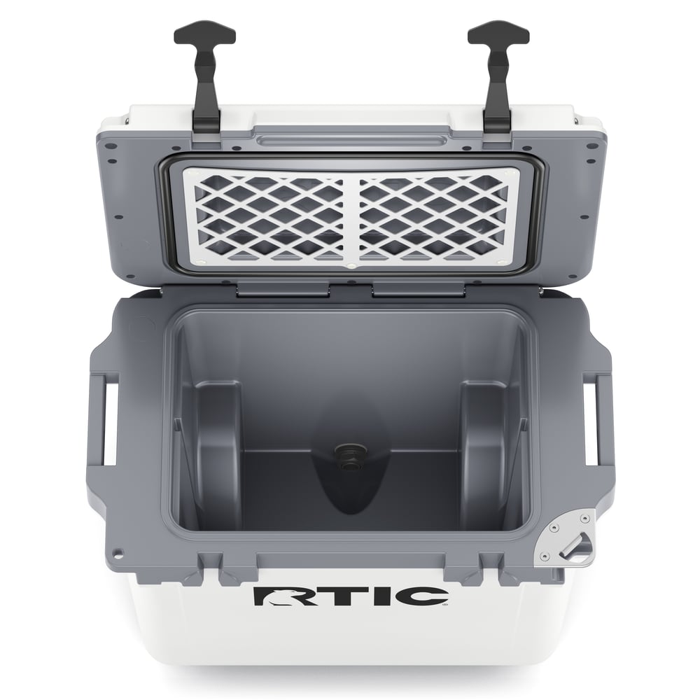 RTIC For Outdoor 22 QT Ultra-Light Wheeled Cooler - White & Grey - Image 8