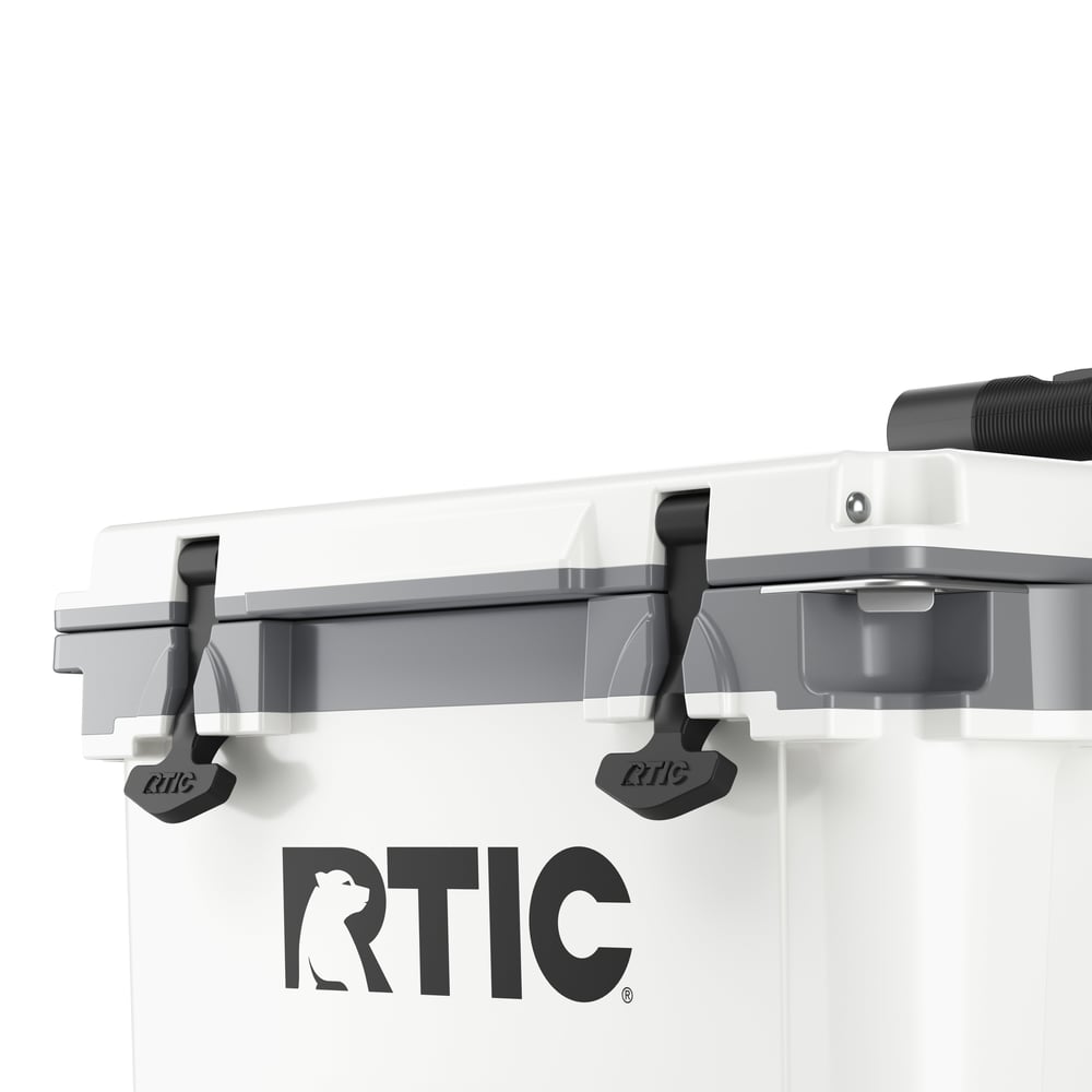 RTIC For Outdoor 22 QT Ultra-Light Wheeled Cooler - White & Grey - Image 3