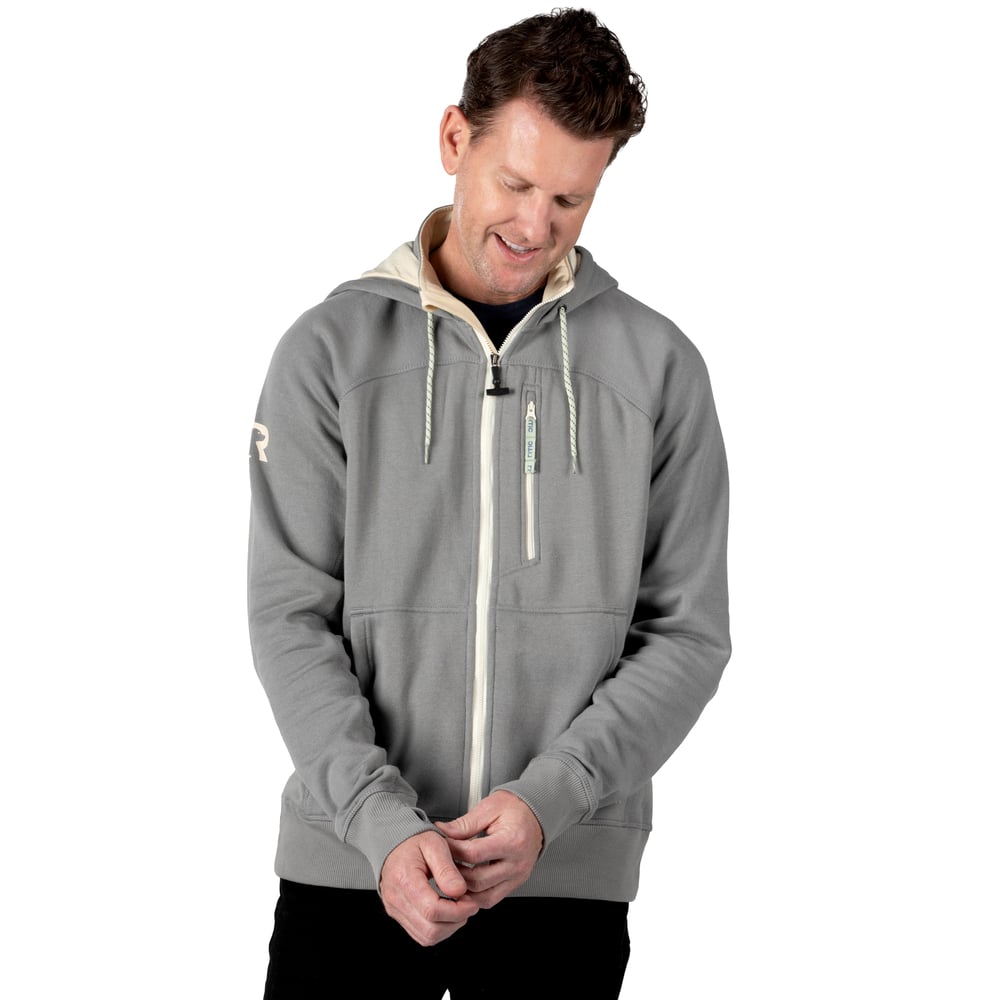 RTIC For Outdoor Men's Water-Repellent Full-Zip Hoodie-Granite - Image 4