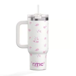 RTIC For Outdoor Road Trip Tumbler - Pink Magnolias