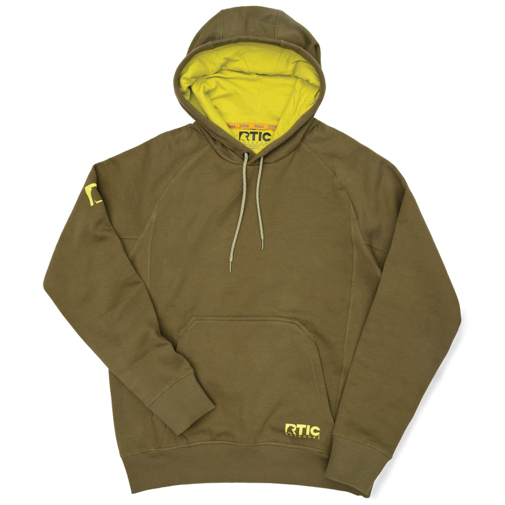 RTIC For Outdoor Water-Repellent Pullover Hoodie - Athletic Fit - Olive - Image 3