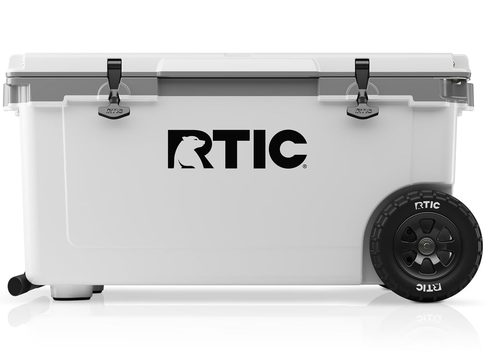 RTIC For Outdoor 72 QT Ultra-Light Wheeled Cooler - White & Grey - Image 2