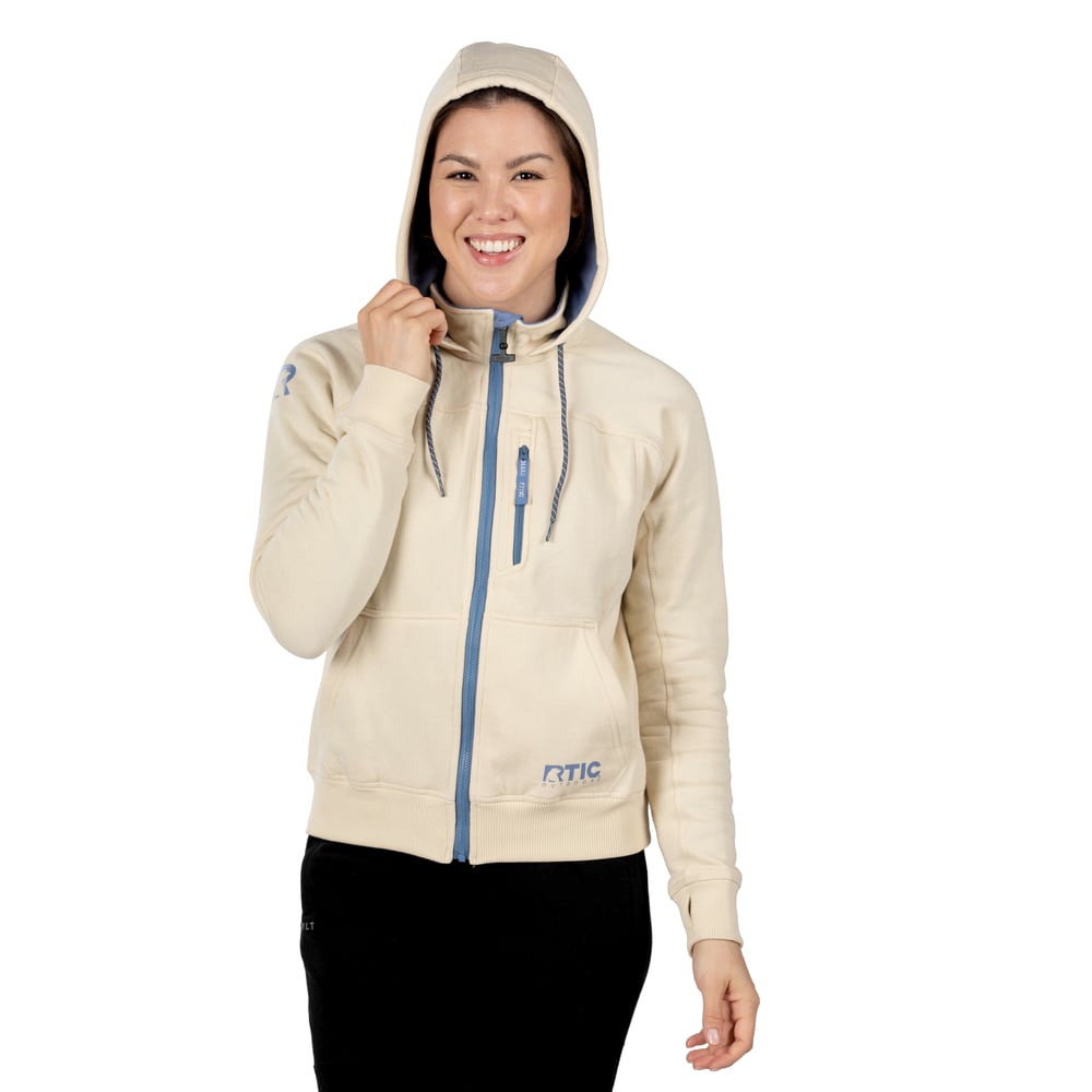 RTIC For Outdoor Women's Water-Repellent Full-Zip Hoodie-Bone - Image 5