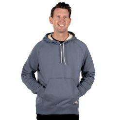 Alternative view of RTIC Insulated Water-Repellent Pullover Hoodie - Athletic Fit - Gray Stone