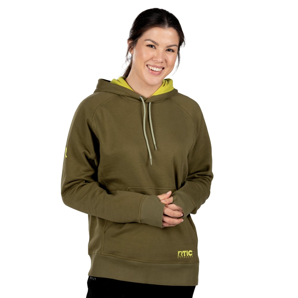 RTIC For Outdoor Water-Repellent Pullover Hoodie - Athletic Fit - Olive - Image 4