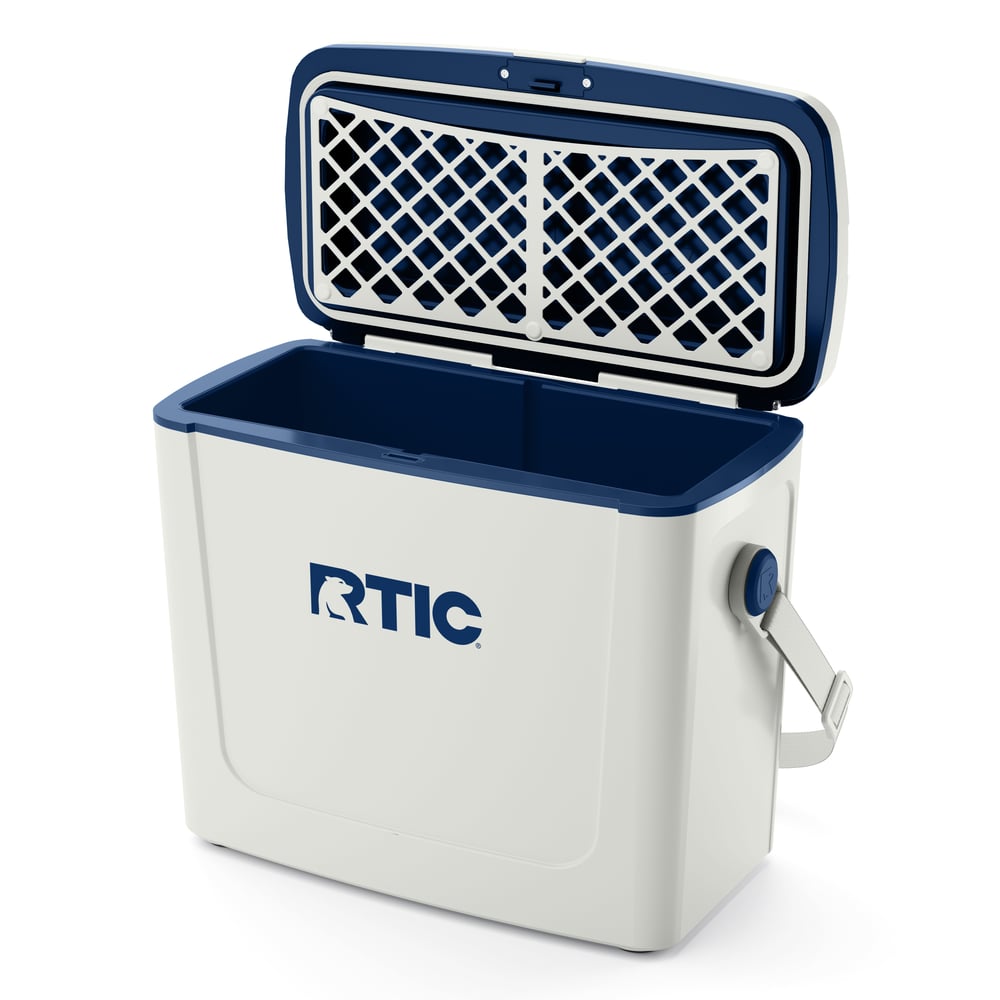 RTIC For Outdoor 16 QT Road Trip Cooler - Cool Grey & Navy - Image 3