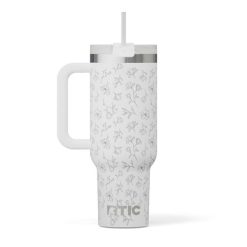 RTIC For Outdoor Road Trip Tumbler -  White Magnolias