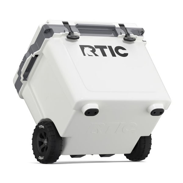 RTIC Insulated 42 QT Ultra-Light Wheeled Cooler - White & Grey - Image 8