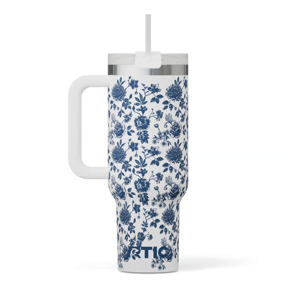 RTIC For Outdoor Road Trip Tumbler - Blue Bouquet
