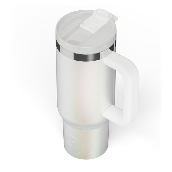 RTIC For Outdoor Road Trip Tumbler - White Glitter - Image 3