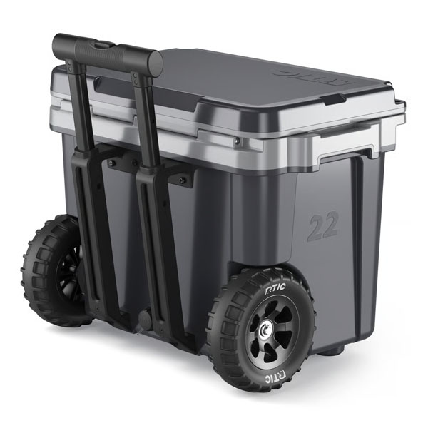 RTIC Insulated 22 QT Ultra-Light Wheeled Cooler - Dark Grey & Cool Grey - Image 5