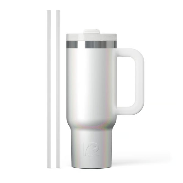 RTIC For Outdoor Road Trip Tumbler - White Glitter - Image 2