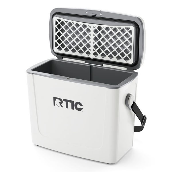 RTIC For Outdoor 16 QT Road Trip Cooler - White & Grey - Image 3