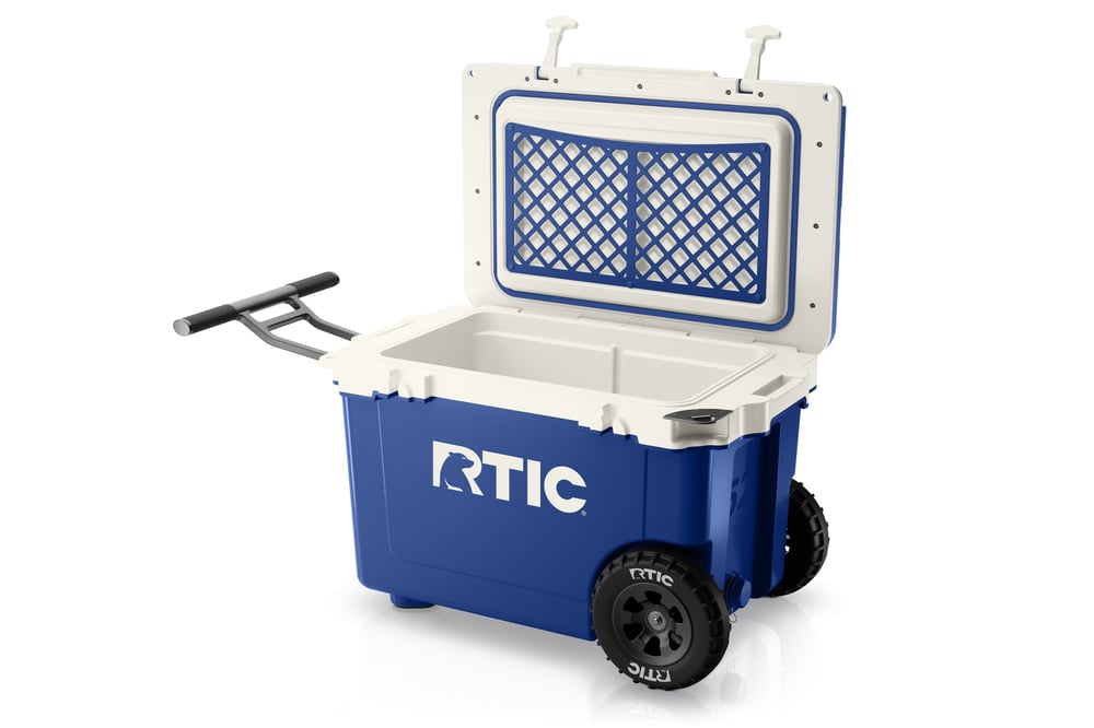 RTIC For Outdoor 52 QT Ultra-Light Wheeled Cooler - Cobalt & White - Image 3