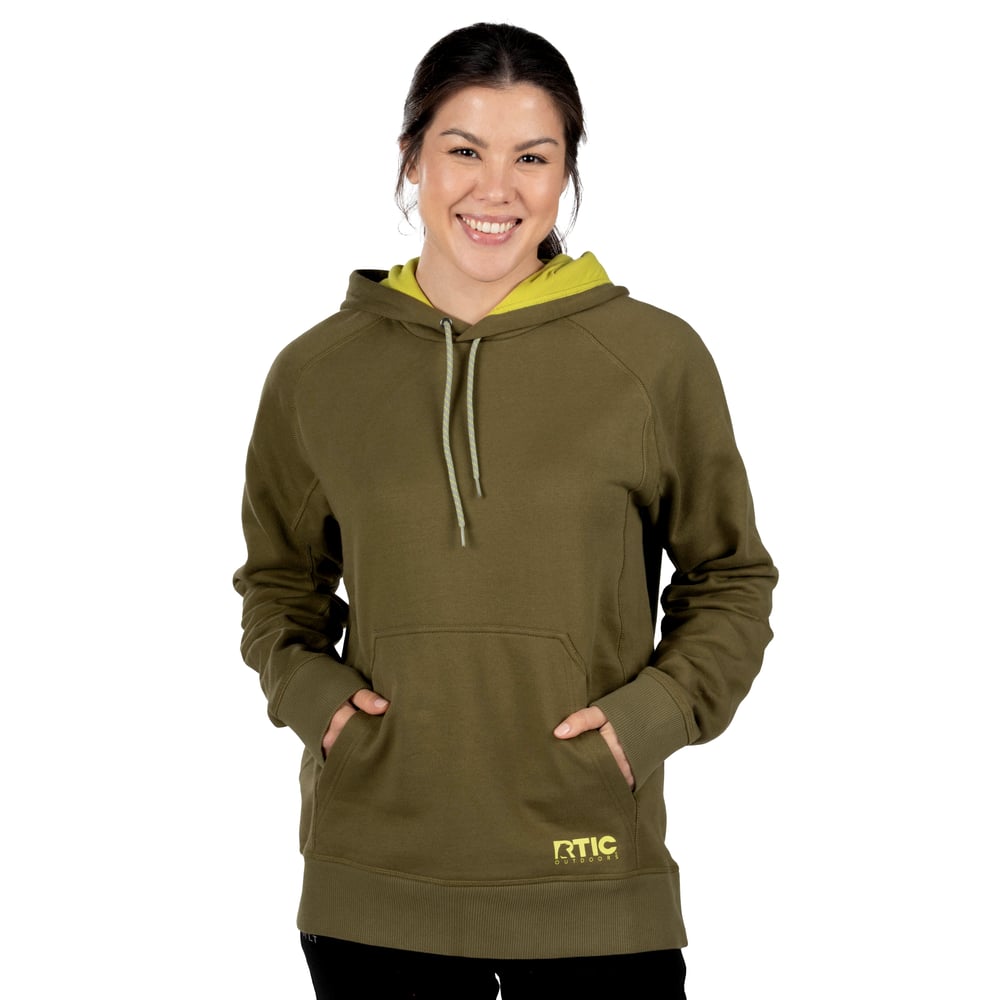 RTIC For Outdoor Water-Repellent Pullover Hoodie - Athletic Fit - Olive - Image 2