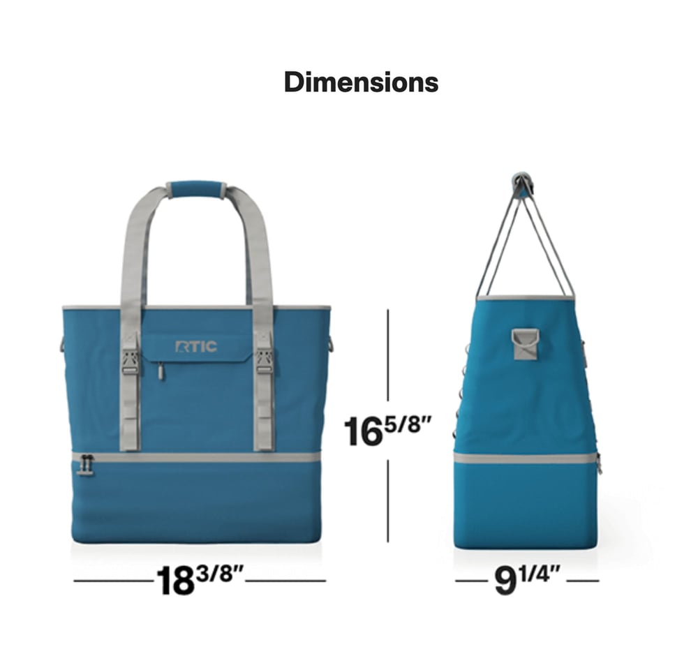 RTIC For Outdoor HALF BAG, HALF COOLER-Black - Image 8