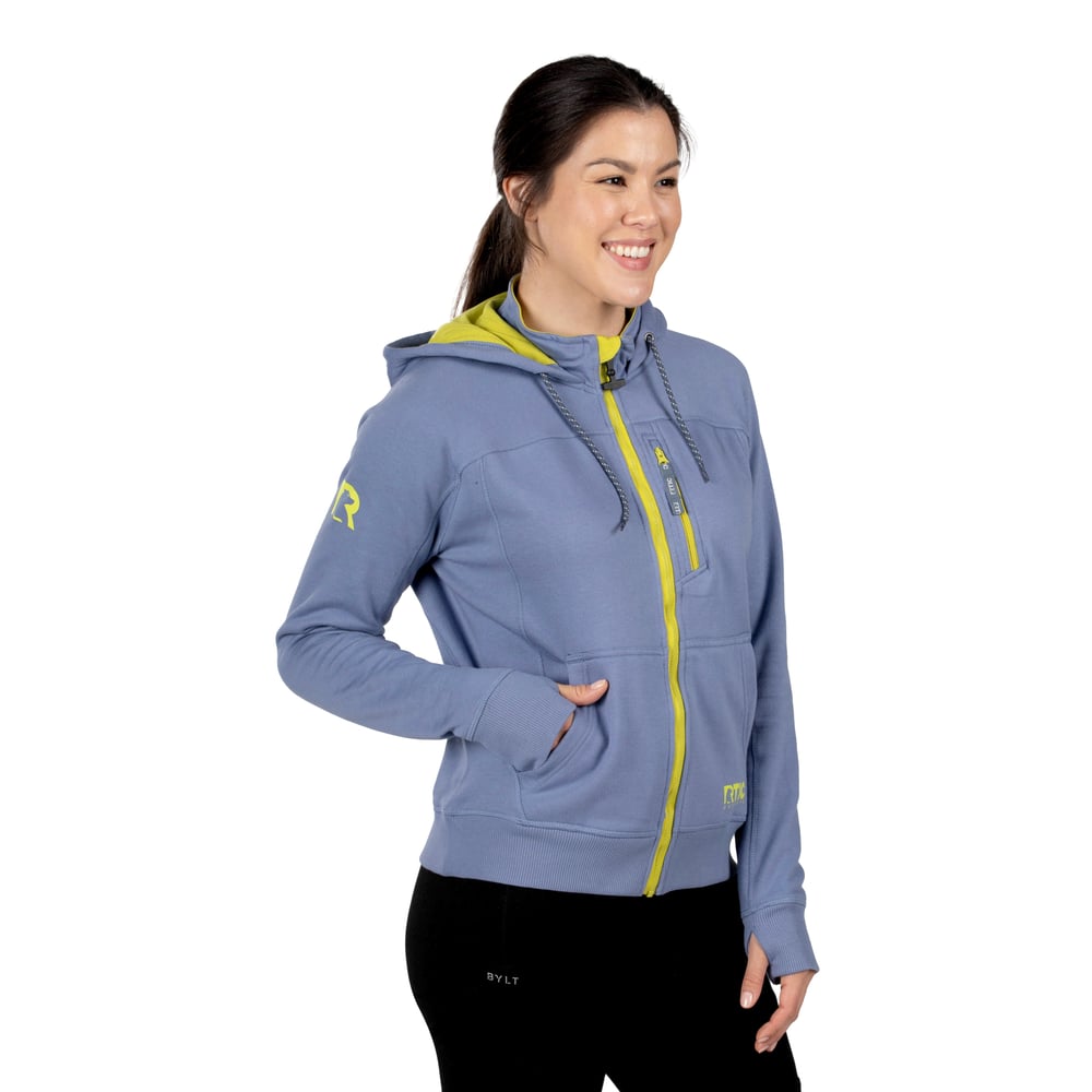 RTIC For Outdoor Women's Water-Repellent Full-Zip Hoodie-Cobalt - Image 4