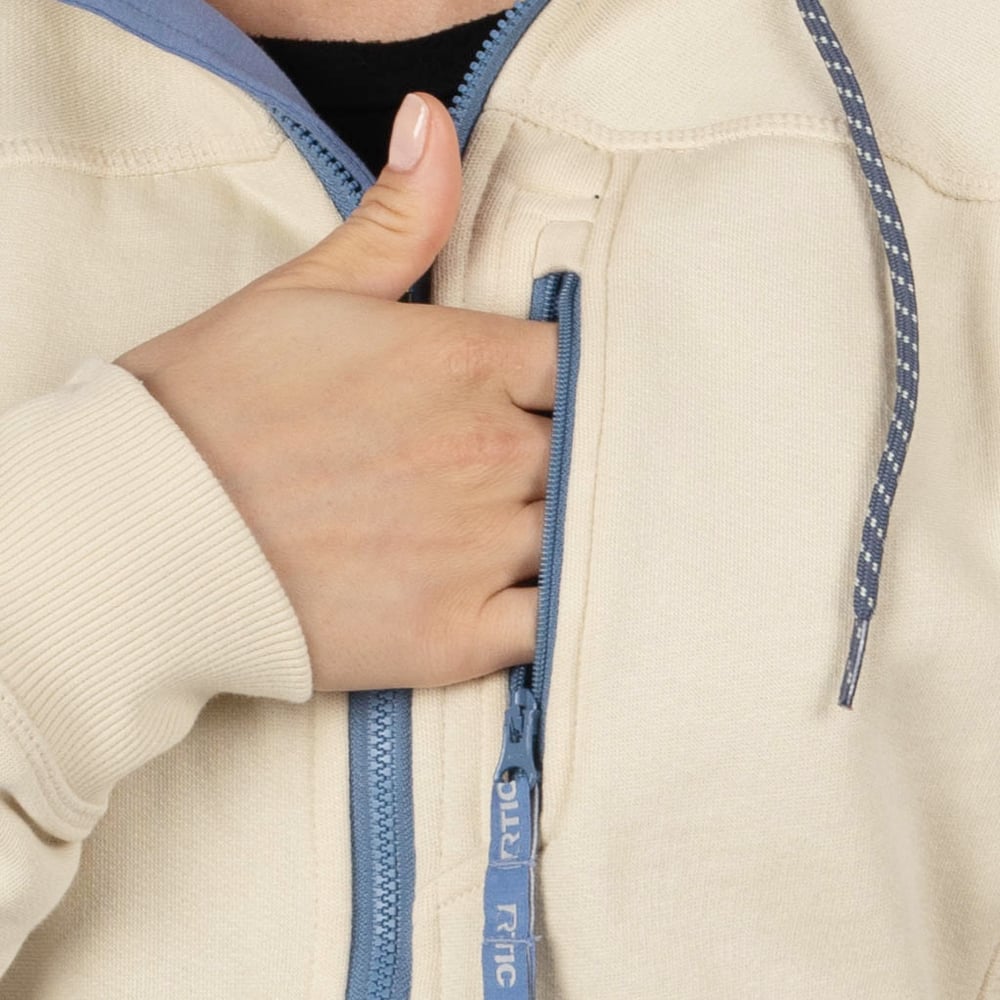 RTIC For Outdoor Women's Water-Repellent Full-Zip Hoodie-Bone - Image 4