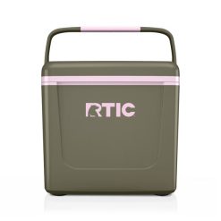 Alternative view of RTIC Insulated 8 QT Road Trip Personal Cooler - Olive/Pale Pink