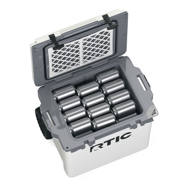 RTIC Insulated 42 QT Ultra-Light Wheeled Cooler - White & Grey - Image 11