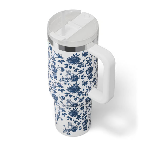 RTIC For Outdoor Road Trip Tumbler - Blue Bouquet - Image 4