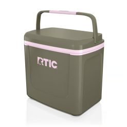 RTIC Insulated 8 QT Road Trip Personal Cooler - Olive/Pale Pink
