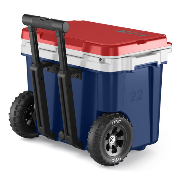 RTIC Insulated 22 QT Ultra-Light Wheeled Cooler - Patriot - Image 4