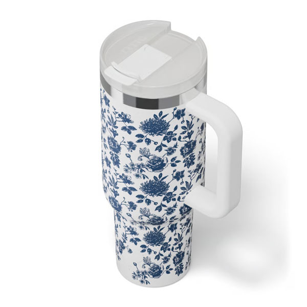 RTIC For Outdoor Road Trip Tumbler - Blue Bouquet - Image 5
