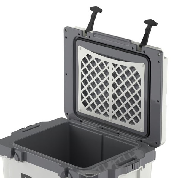 RTIC Insulated 42 QT Ultra-Light Wheeled Cooler - White & Grey - Image 9
