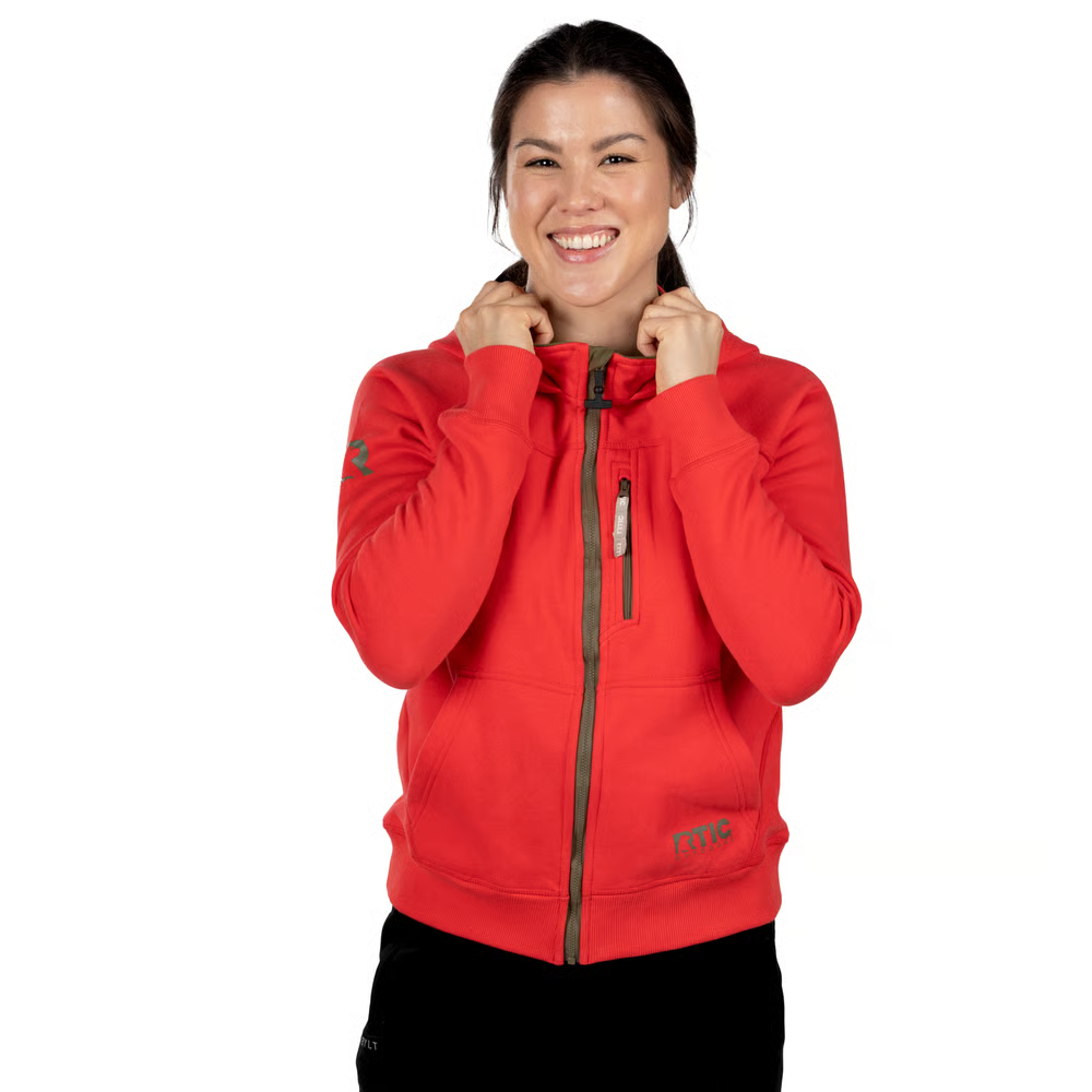 RTIC For Outdoor Women's Water-Repellent Full-Zip Hoodie-Scarlet - Image 3