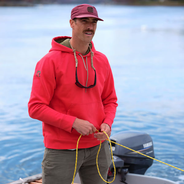 RTIC For Outdoor Water-Repellent Pullover Hoodie - Athletic Fit - Scarlet