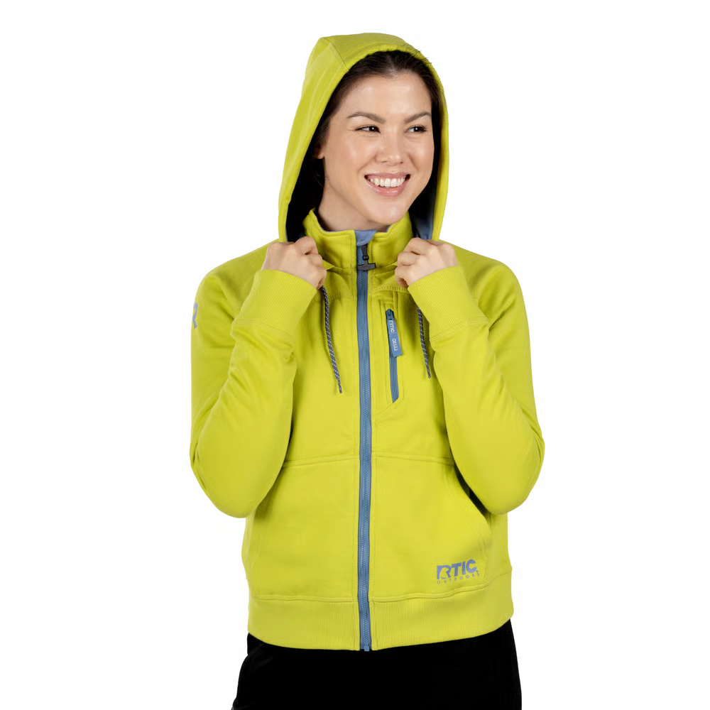 RTIC For Outdoor Women's Water-Repellent Full-Zip Hoodie- Green Apple - Image 5