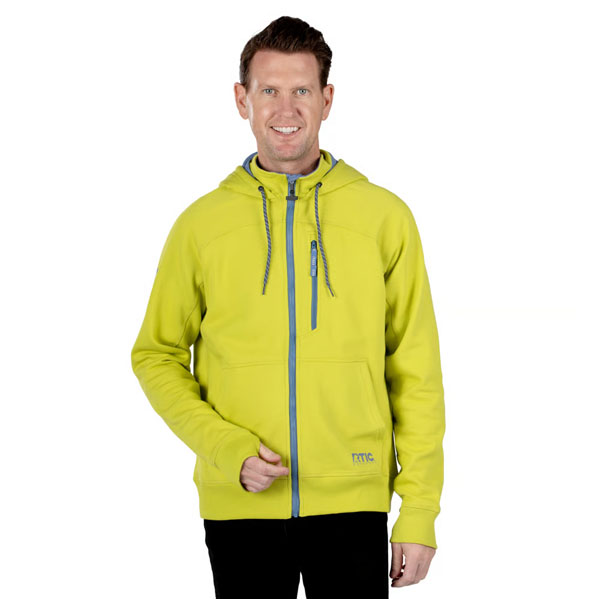 RTIC For Outdoor Men's Water-Repellent Full-Zip Hoodie-Green Apple - Image 3