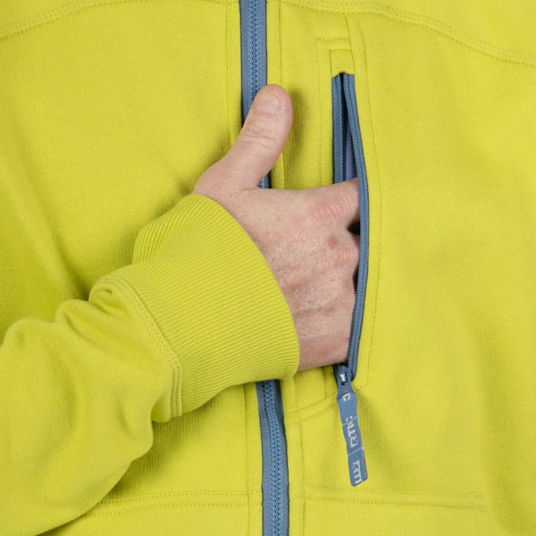 RTIC For Outdoor Men's Water-Repellent Full-Zip Hoodie-Green Apple - Image 4