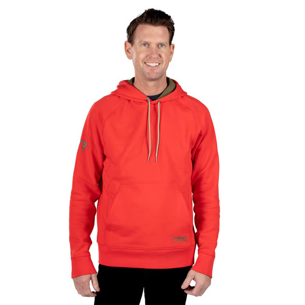 RTIC For Outdoor Water-Repellent Pullover Hoodie - Athletic Fit - Scarlet - Image 2