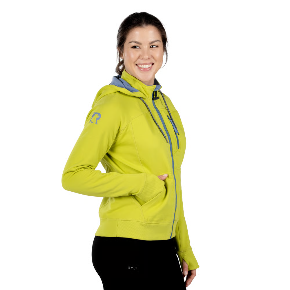RTIC For Outdoor Women's Water-Repellent Full-Zip Hoodie- Green Apple - Image 3